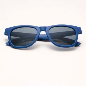 Blue frame sunglasses